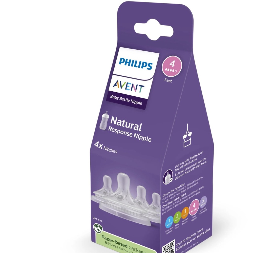 Philips Avent Natural Response Nipple - Purple